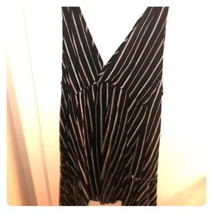 Black dress white striped never worn